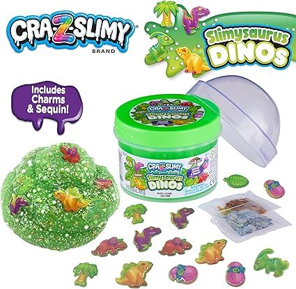 Cra-Z-Slimy Fun Dome Topper Jars - Slimysaurus Dino