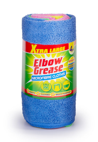 Elbow Grease Microfibre Cloths 4pk
