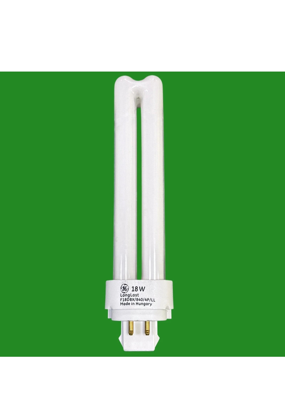 Ampoule fluocompacte 18W GE G24q-2, 4 broches, 4000K, faible consommation, Biax D/E 840