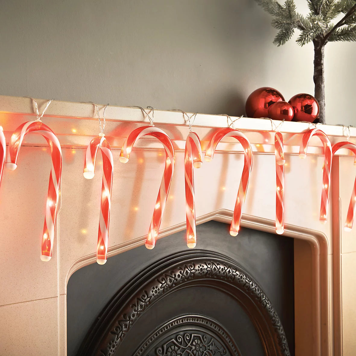 Christmas Workshop 10 Piece Christmas Candy Cane LED Decoration String Lights