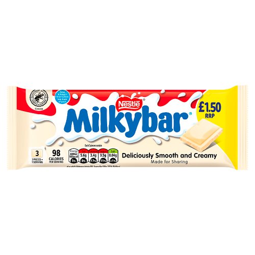Nestlé Milkybar Tablette de chocolat blanc Pm 1,50 £ 90 g