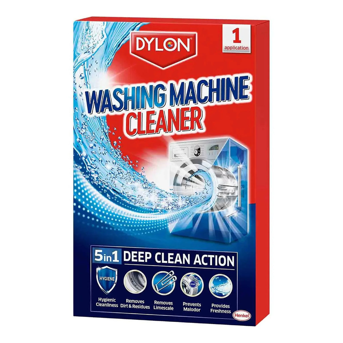 Dylon Washing Machine Cleaner 75g (6 Pack) - 5 in 1 Deep Clean Action, Removes Limescale, Dirt & Odours, 1 Application