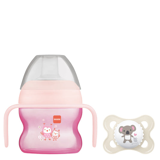 MAM Starter Cup Pink 150ml + Soother