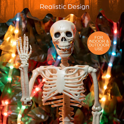 Global Gizmos 90cm Posable Halloween Skeleton