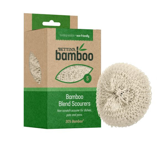 BETTINA Éponges à Récurer 5 pièces Mélange Bambou