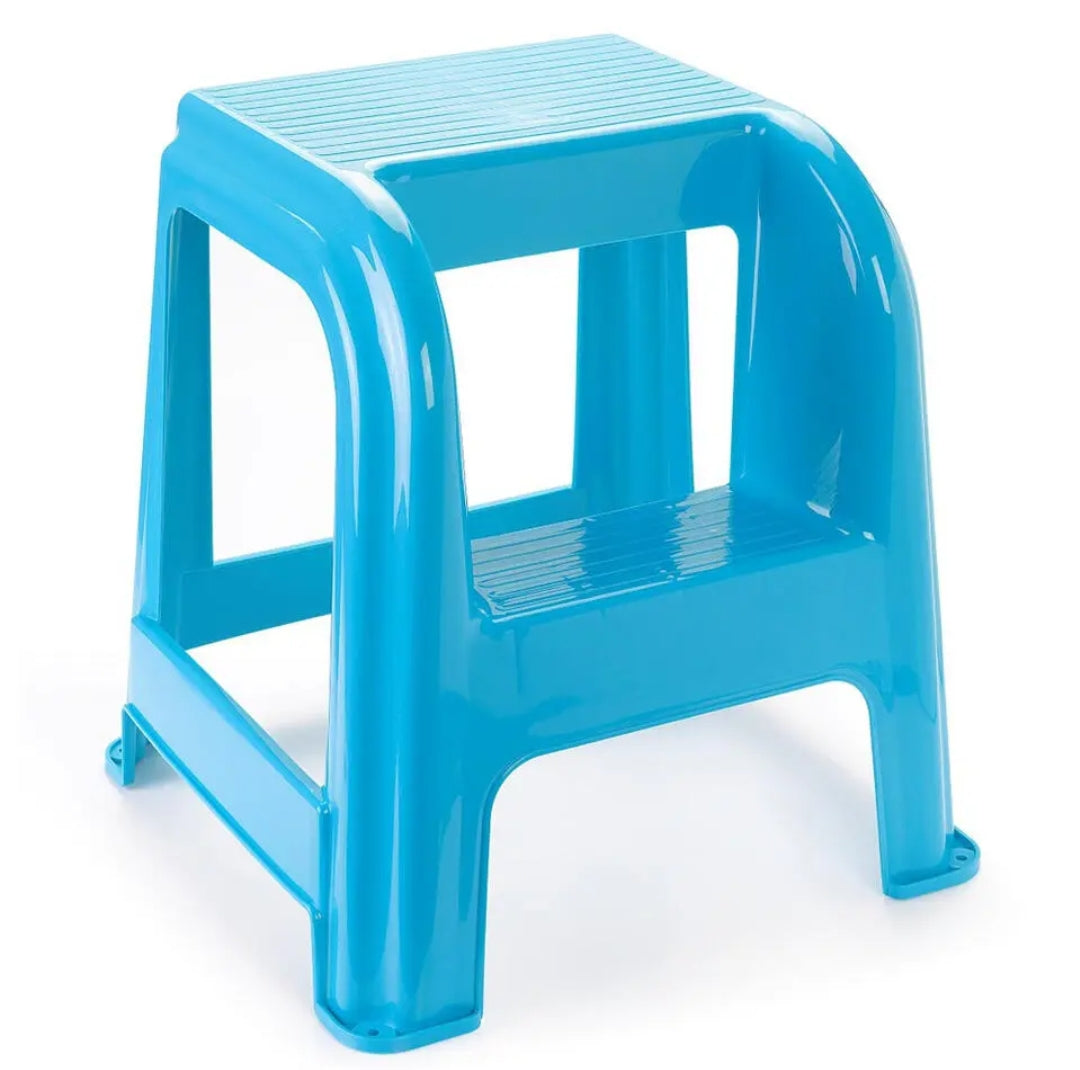Plasticforte Step Stool - 2 steps - blue - 45 cm
