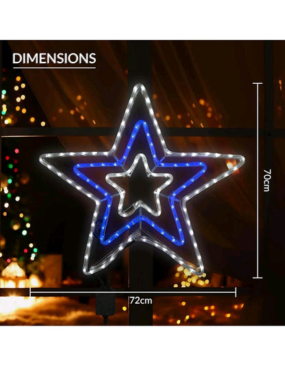 Christmas Workshop LED Lights 120 Blue & White 5M Star Flashing Rope Xmas Decoration