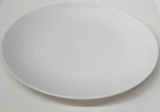 ASSIETTE PLATE CARNABY ISLINGTON EN PORCELAINE BLANCHE RONDE 27CM.