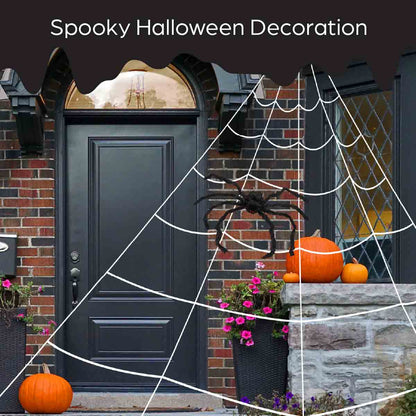 Global Gizmos Giant Halloween Web and Spider Hanging Decorations