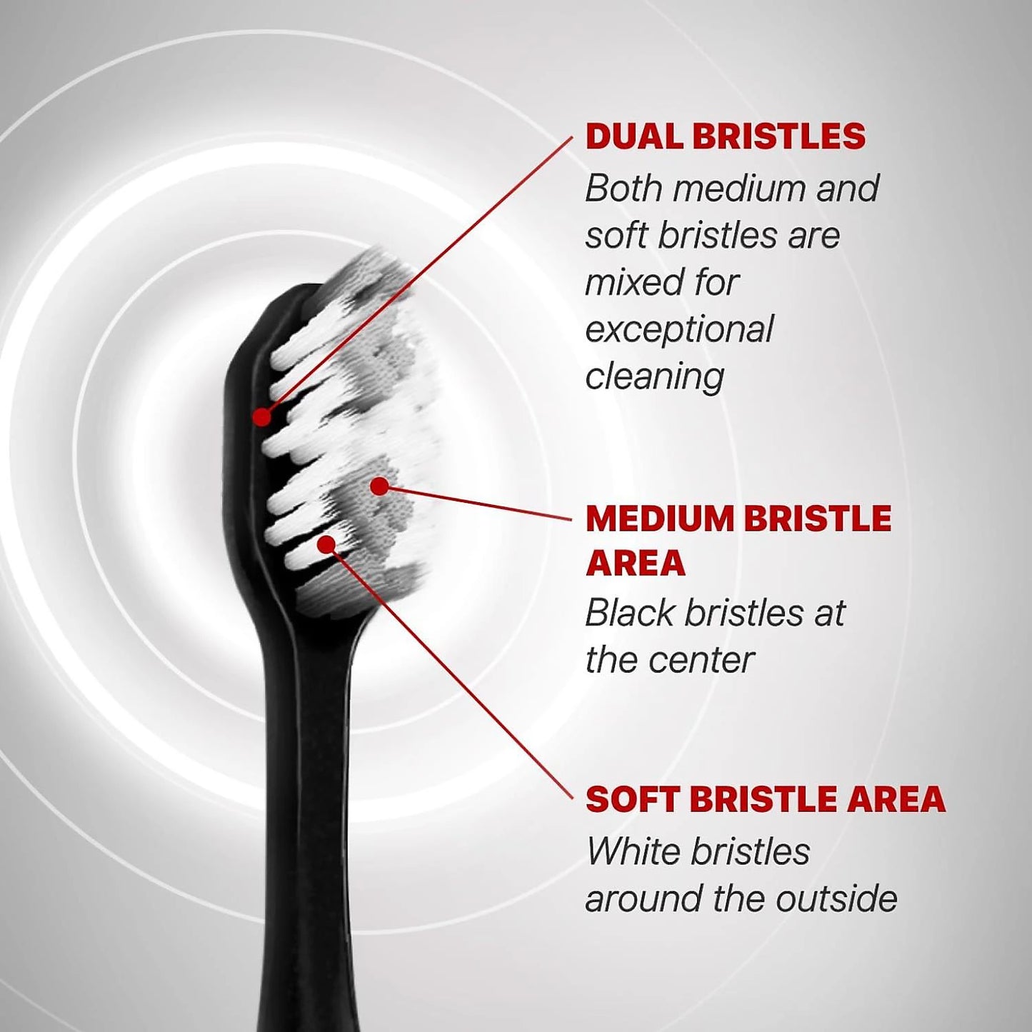 LG Reach Dual Sonic Toothbrush includes 4 Toothbrush Heads 27000 VPM Black