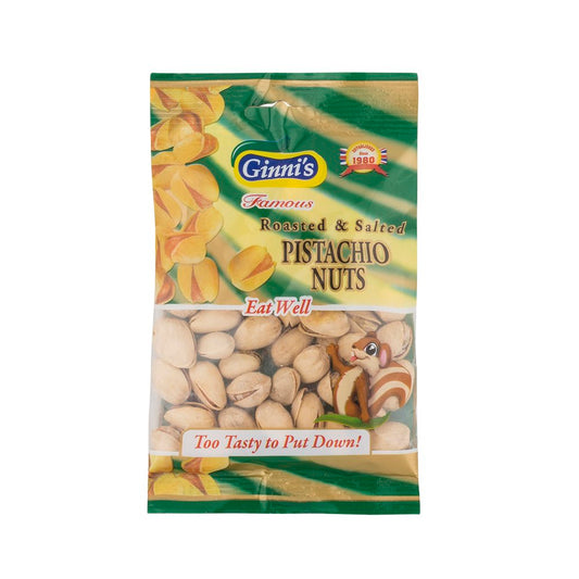 Ginni's Roasted & Salted Pistachio Nuts 50g