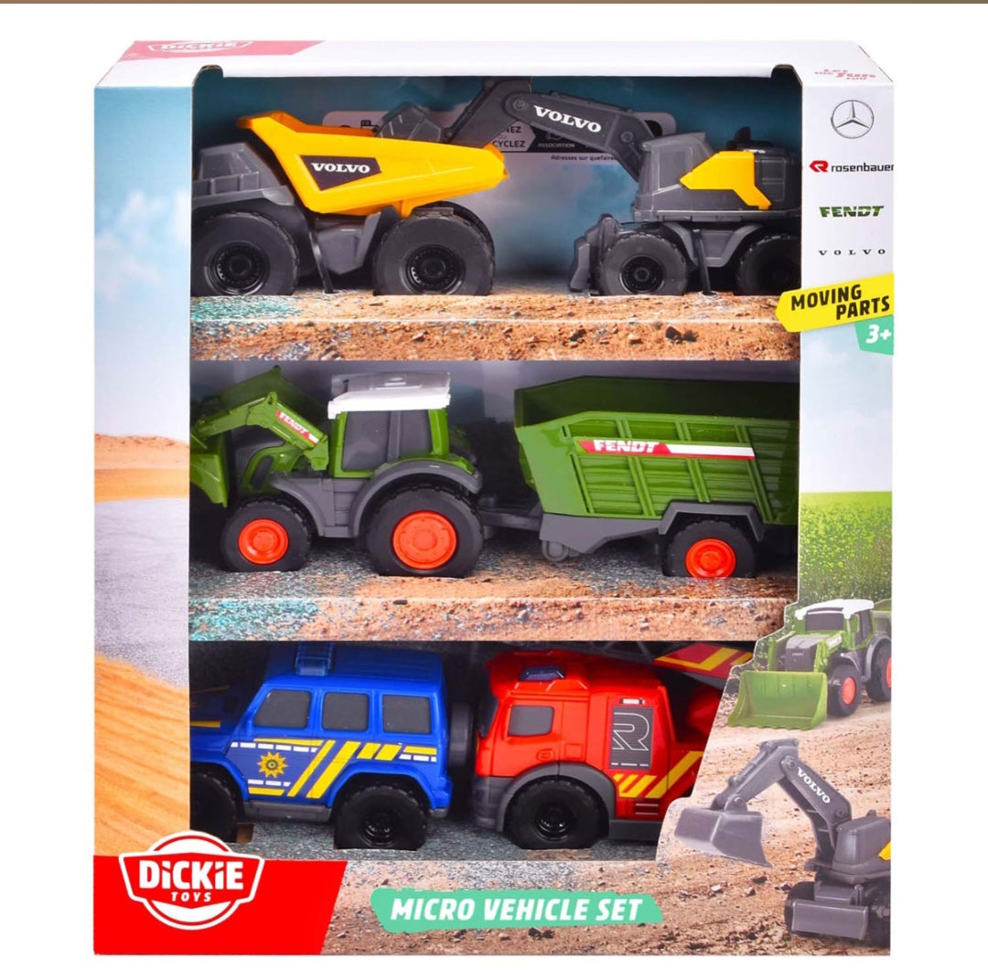 Dickie Micro City Team Vehicles, 6pcs