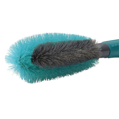 JVL Car and Bike Care Cleaning Range Wheel Loop Brush, Plastic and Rubber, Grey and Teal