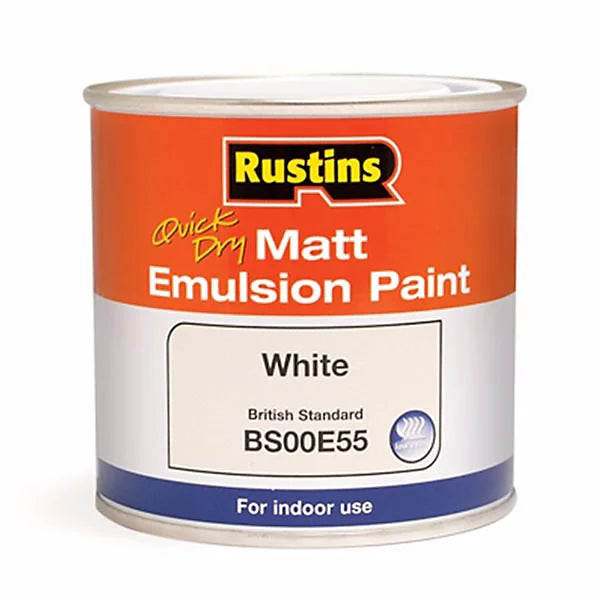 Peinture mate émulsion Rustins - Blanc 250ml