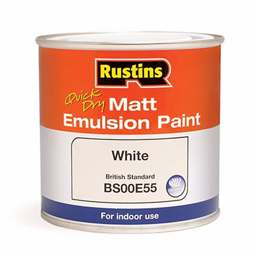 Rustins Matt Emulsion Paint - White 250ml