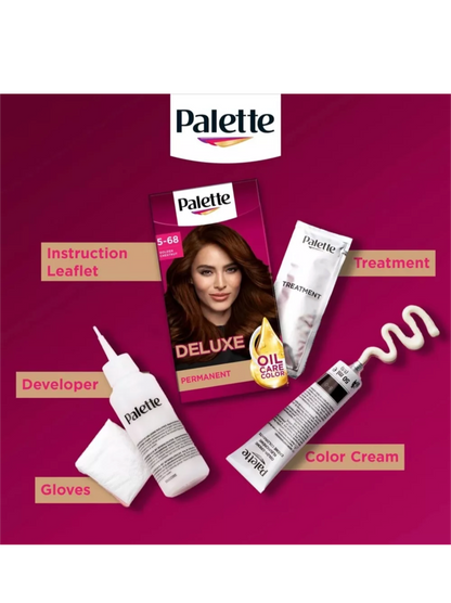 Palette Deluxe Permanent Hair Dye Golden Chestnut 5-68 - 100% Grey Coverage