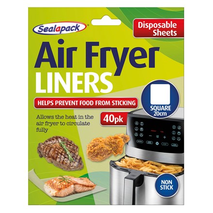 SEALAPACK - Doublures Carrées pour Friteuse à Air - 20cm - Pack de 40