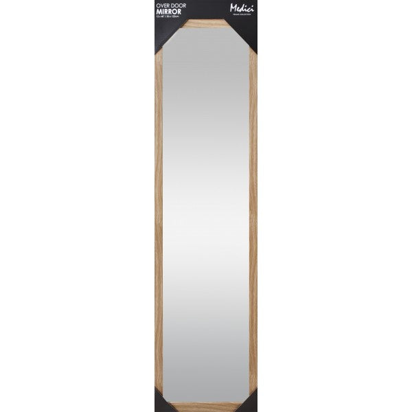 12x48" Door Hanging Mirror Wood Finish