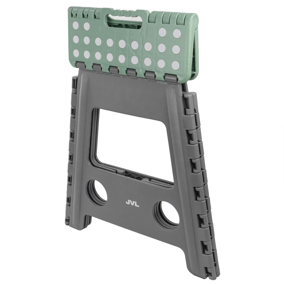 JVL Large Folding Step Stool, Grey