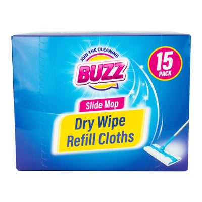 Buzz Slide Mop Dry Refills 15pk