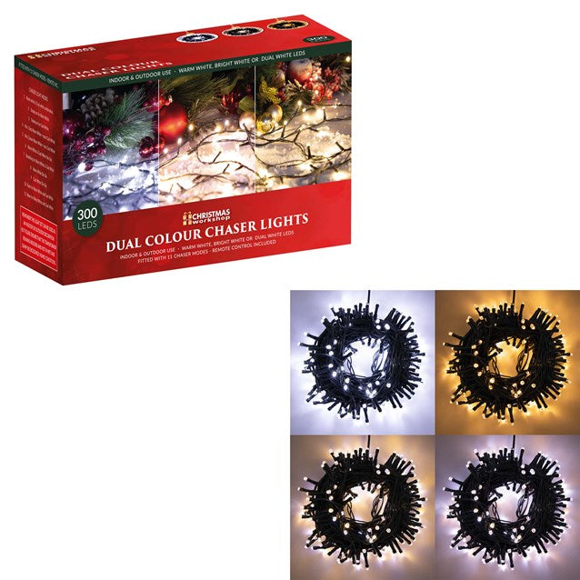 The Christmas Workshop 300 Dual White Chaser Lights