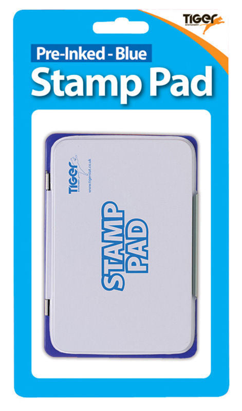 Tiger -Pre Inked Blue Stamp Pad.