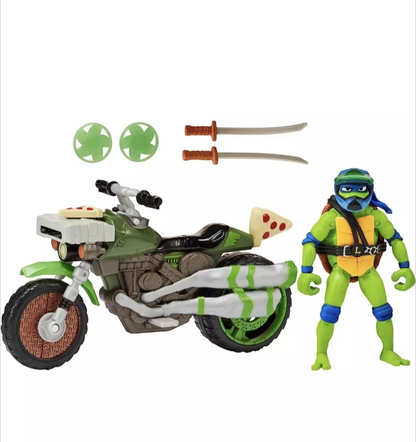 Tortues Ninja Mutant Mayhem Moto Coup de Pied Ninja - Leonardo