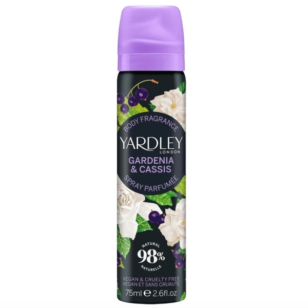 Yardley Ladies Gardenia & Cassis Body Spray Women's Mist 75ml