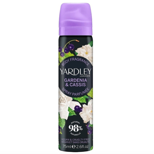 Yardley Ladies Gardenia & Cassis Body Spray Women's Mist 75ml