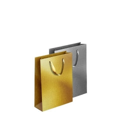Embossed Metallic Giftbag Gold & Silver Medium