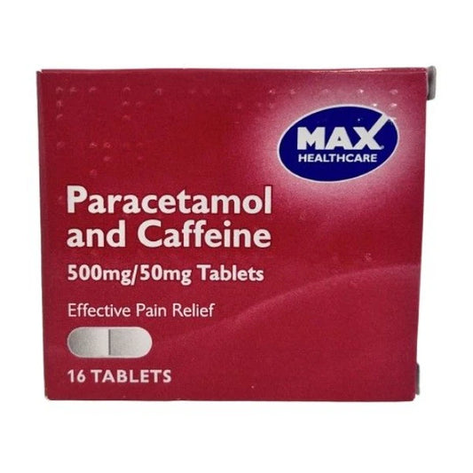 Max Healthcare Paracetamol Plus Caffeine Caplets 16S