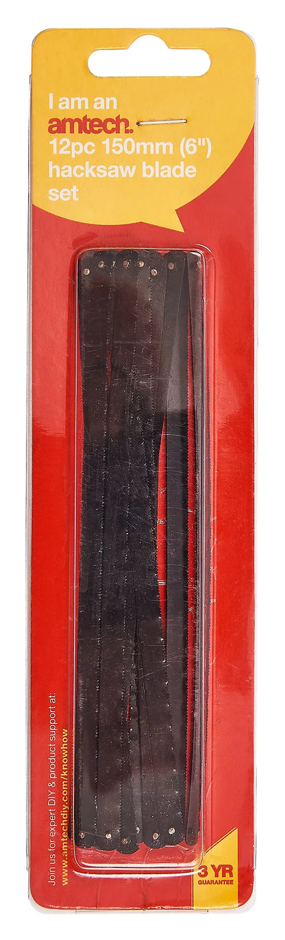 Jeu de 12 lames de scie à métaux junior AMTECH 150 mm (6 po)