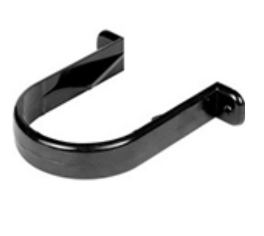 2 colliers / supports pour tuyau de descente rond de 68 mm, noir