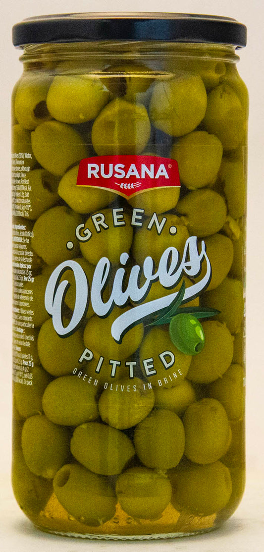 RUSANA PITTED GREEN OLIVES 720G