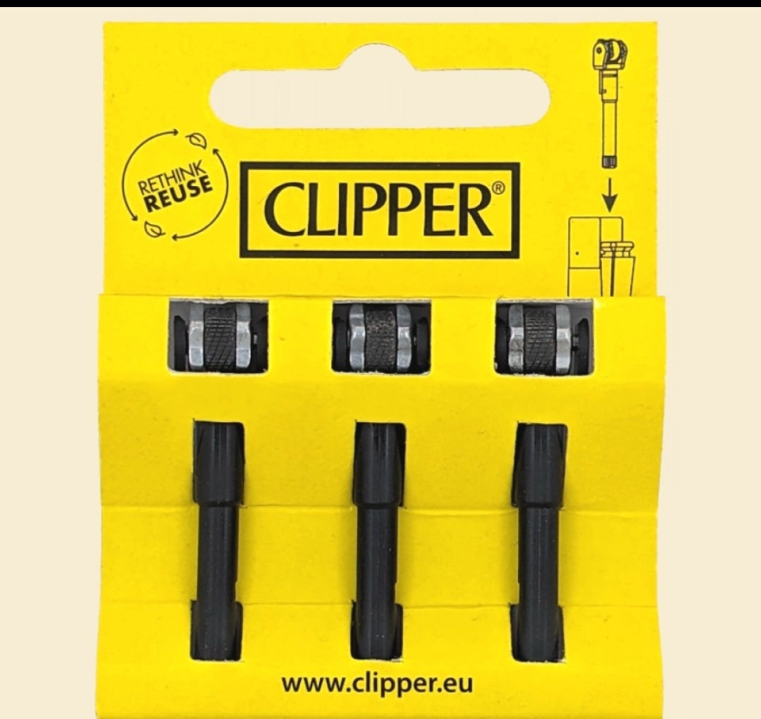 Clipper Replacement Lighter Flint Barrel and Flint Wheel Pack of 3