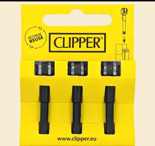 Clipper Replacement Lighter Flint Barrel and Flint Wheel Pack of 3