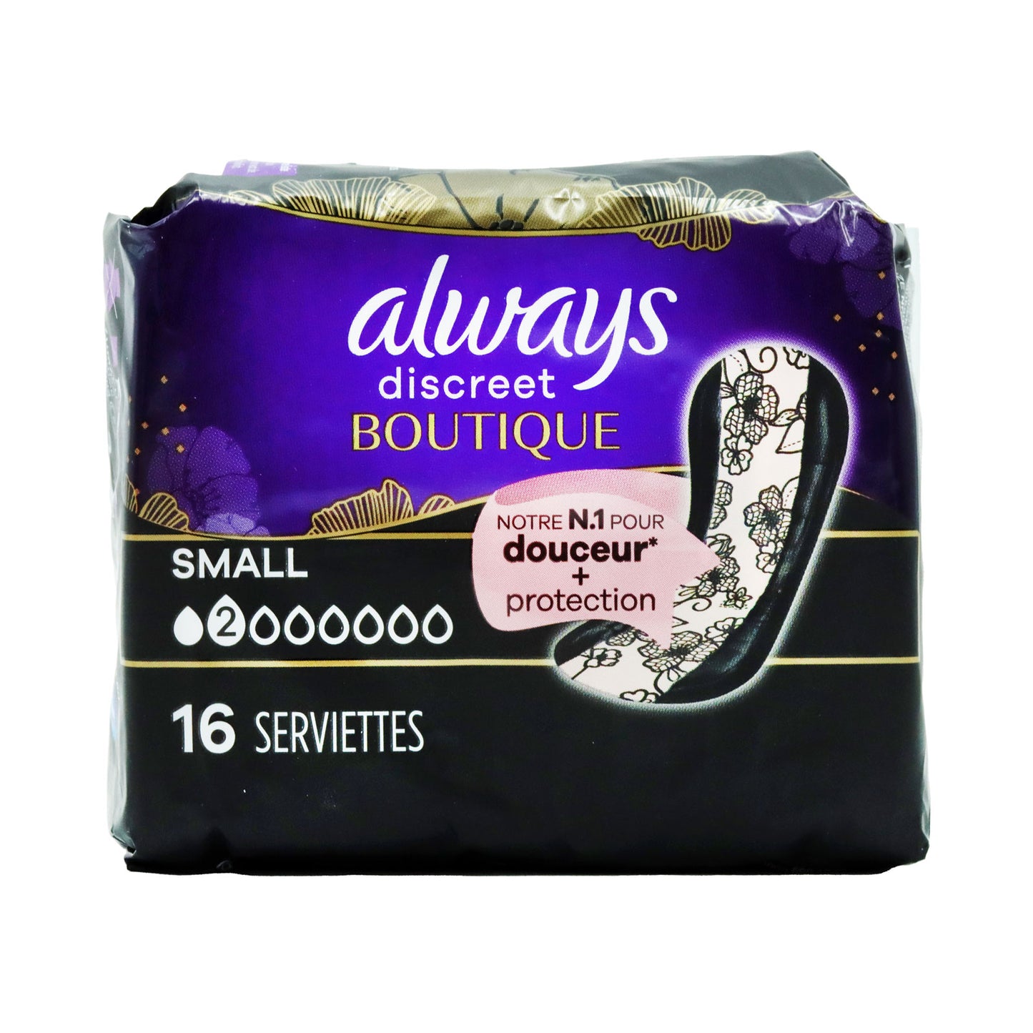 ALWAYS DISCREET INCONTINENCE BOUTIQUE SMALL 16s
