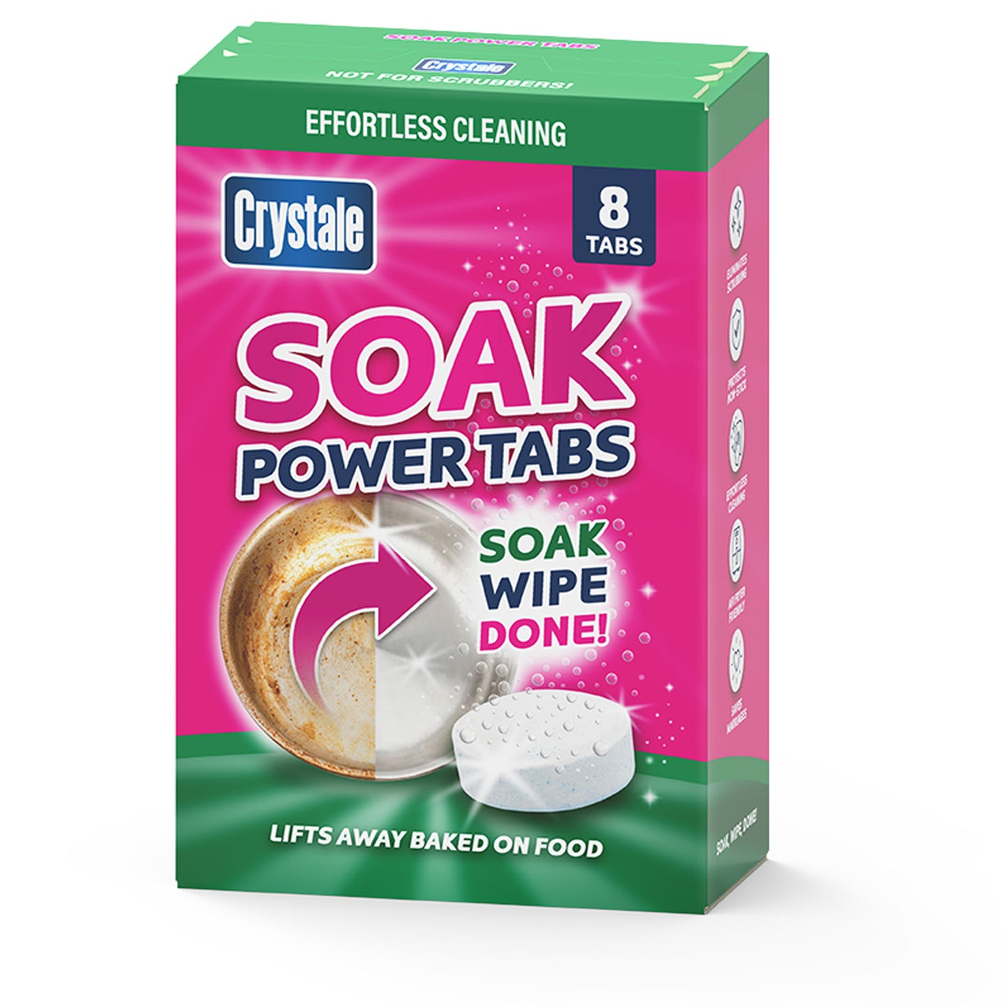CRYSTALE SOAK POWDER 8 TABLETS