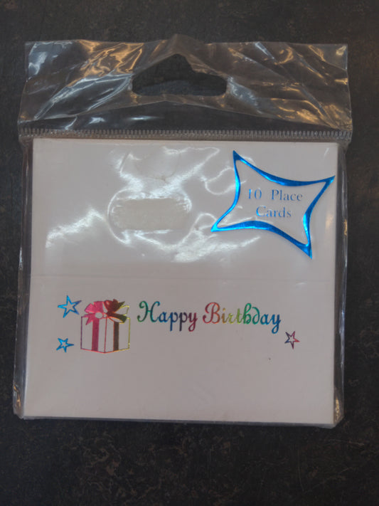 Happy birthday 10 Place cards