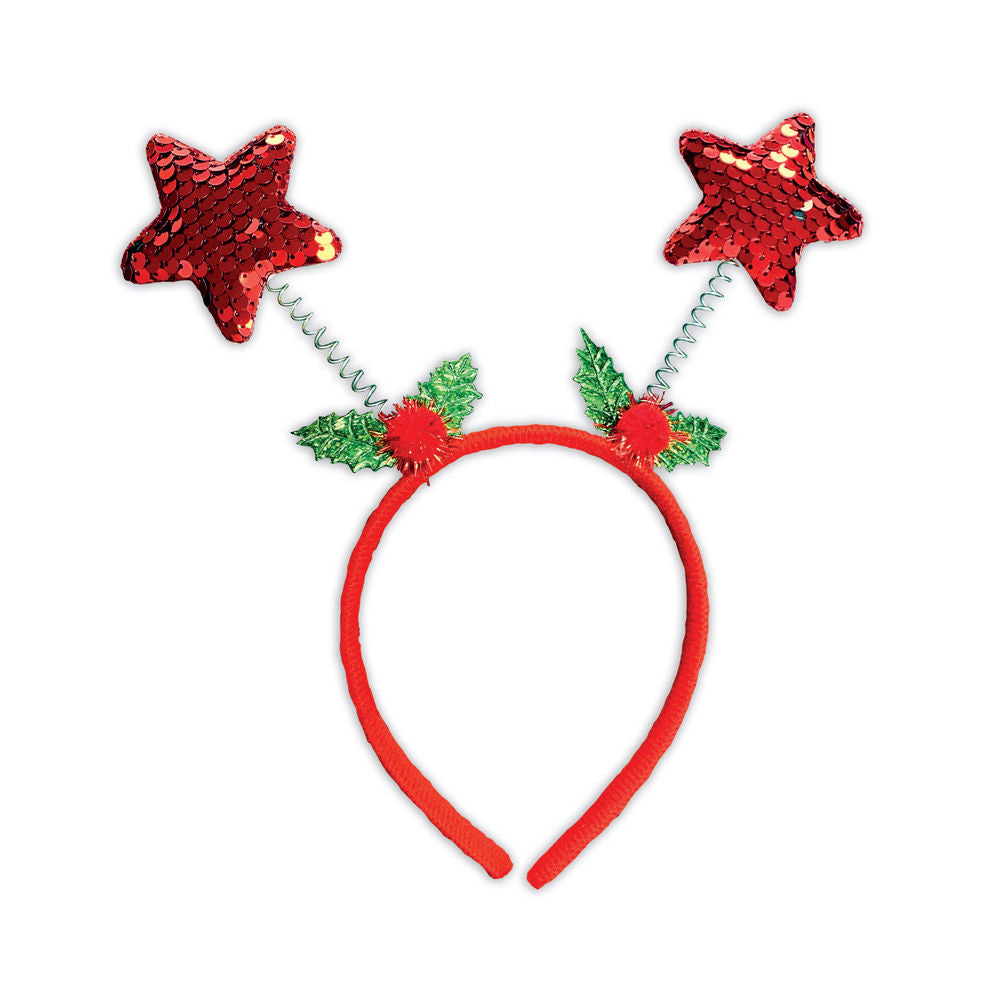 Giftmaker Christmas Reindeer and Star Sequin Headband