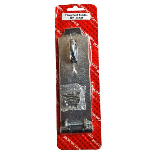 7"HEAVY HASP & STAPLE ZINC