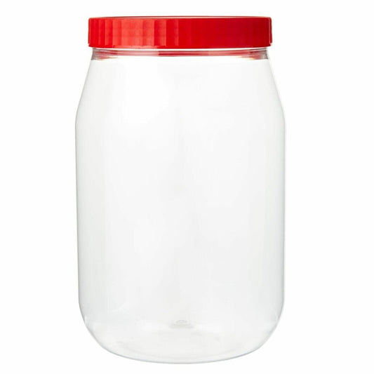 Bocal de conservation en plastique rouge Sunpet 4000 ml