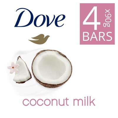 Dove Purely Pampering Coconut Milk Beauty Cream Bar 4 x 90 g