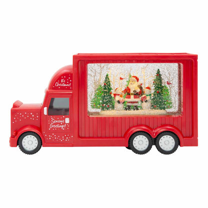 The Christmas Workshop Christmas Red Truck With LED Spinning Glitter