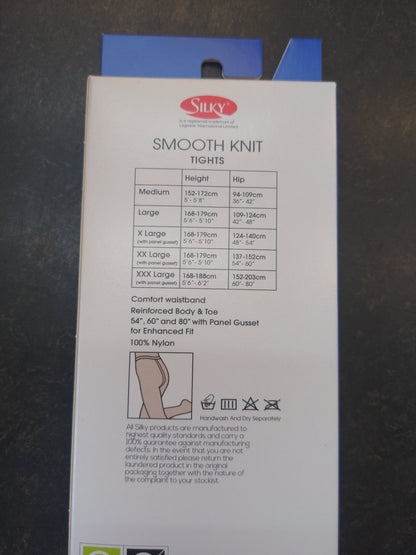 Silky Smooth Knit Tights Black Large