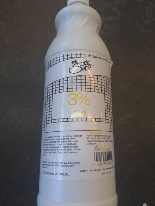 3% 10vol Cream hydrogen peroxide 1ltr