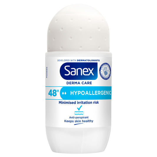 Sanex Derma Care Hypoallergenic 48h Antiperspirant Roll-On Deodorant 50ml