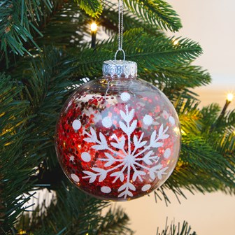 The Christmas Workshop 12PK Shatterproof Large Baubles -Red