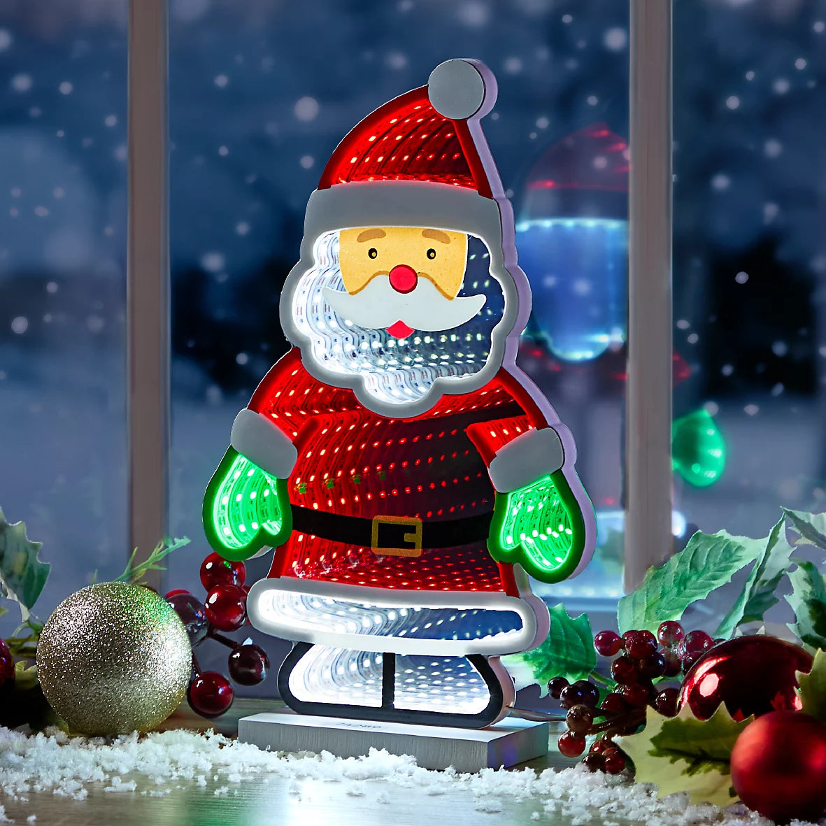 The Christmas Workshop Standing Santa USB Infinity Light