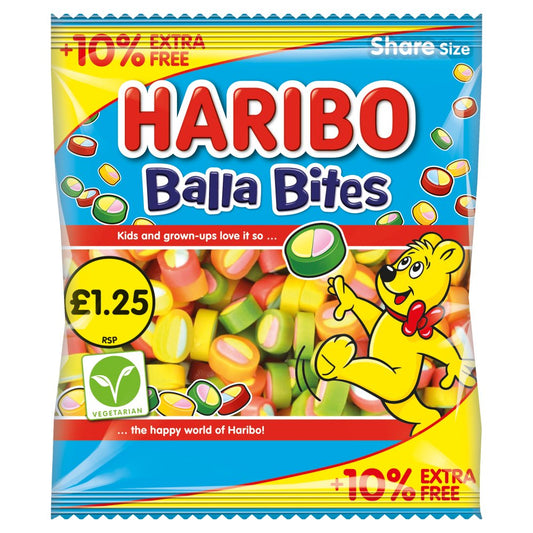 HARIBO Balla Bites Chewy Sweets Sharing Bag 154g